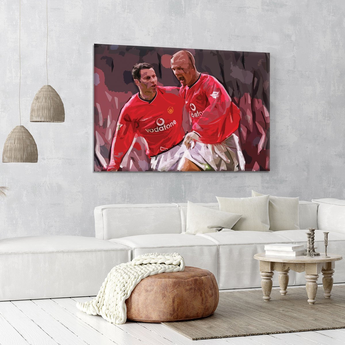 Ryan Giggs and David Beckham Canvas Print or Poster
