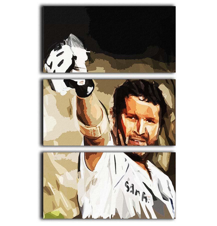 Sachin Tendulkar 3 Split Panel Canvas Print - Canvas Art Rocks - 1