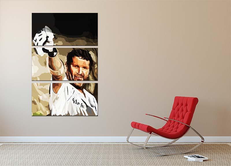 Sachin Tendulkar 3 Split Panel Canvas Print - Canvas Art Rocks - 2