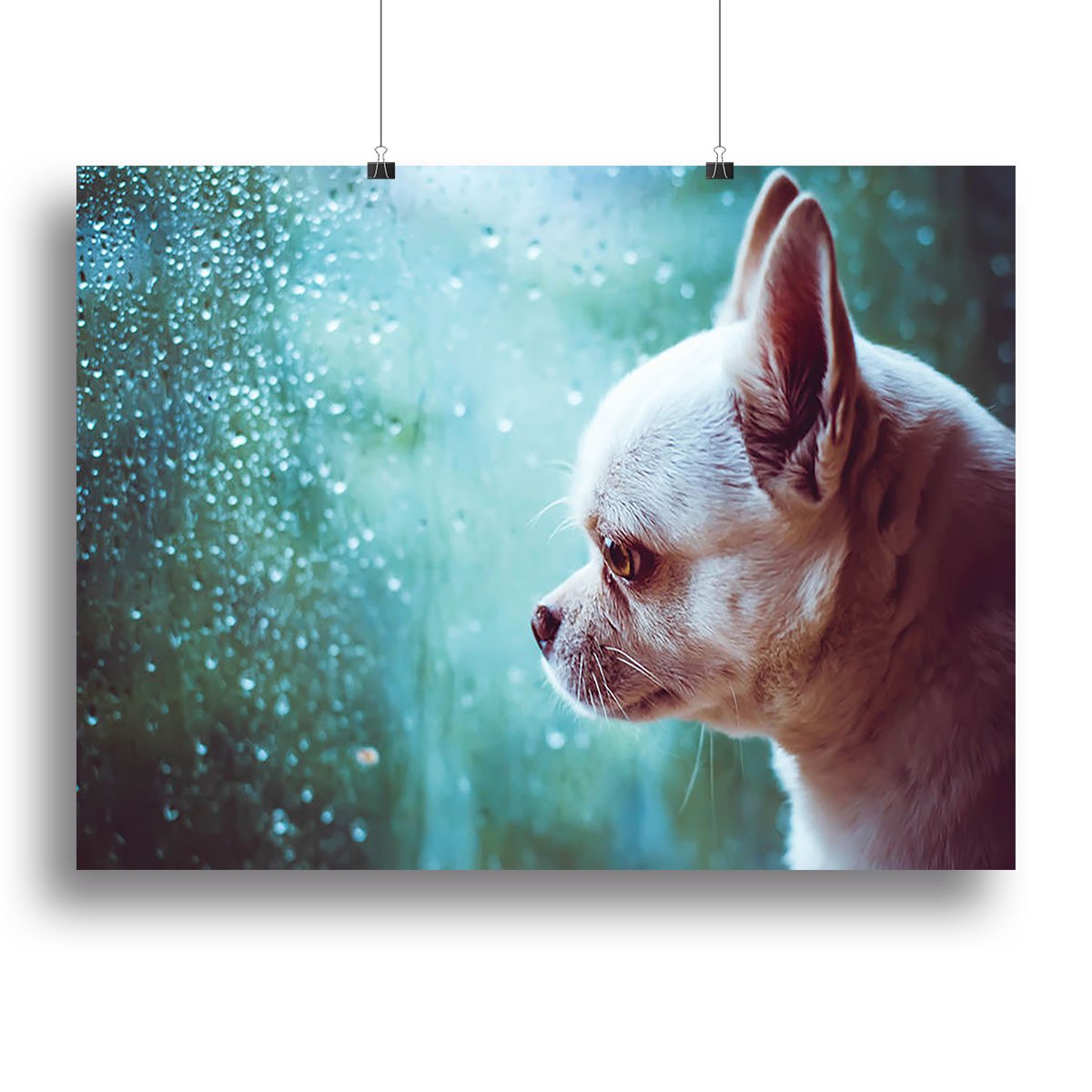 Sad Chihuahua dog Canvas Print or Poster