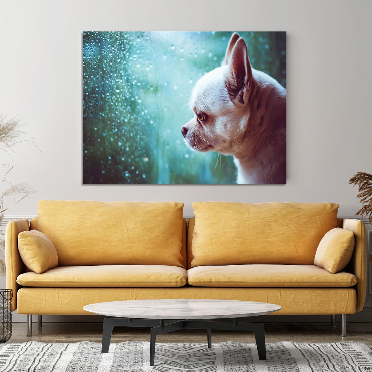 Sad Chihuahua dog Canvas Print or Poster