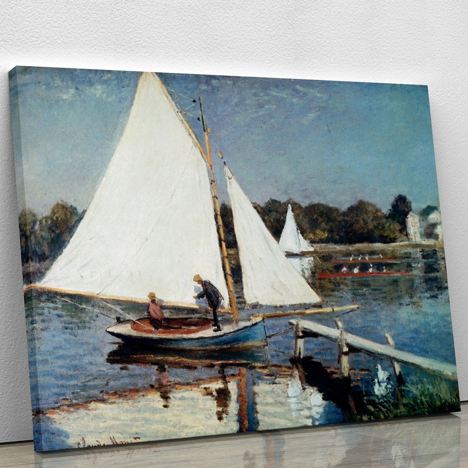Sailing At Argenteuil 2 by Monet Canvas Print or Poster