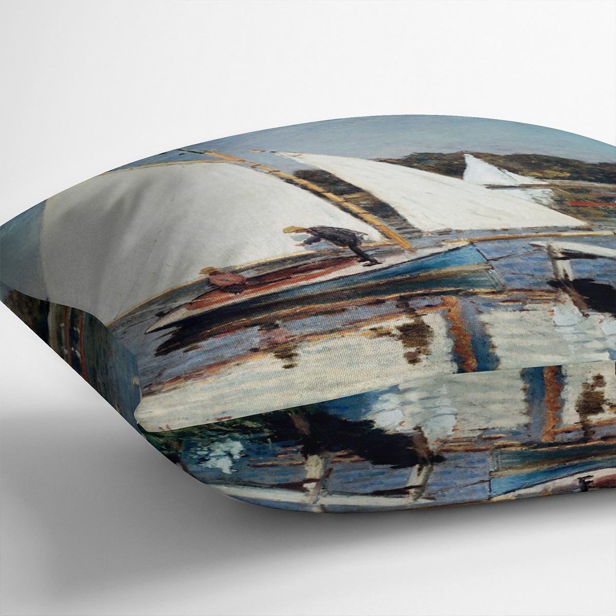 Sailing At Argenteuil 2 by Monet Throw Pillow