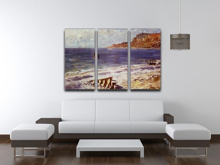 Sailing At Sainte Adresse by Monet Split Panel Canvas Print - Canvas Art Rocks - 4