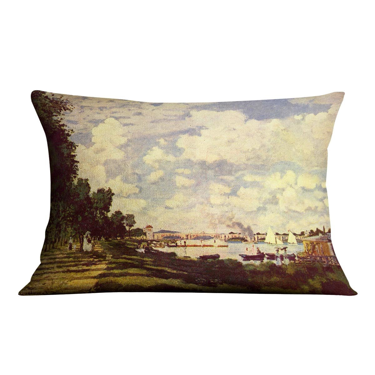 Sailing at Argenteuil by Monet Throw Pillow