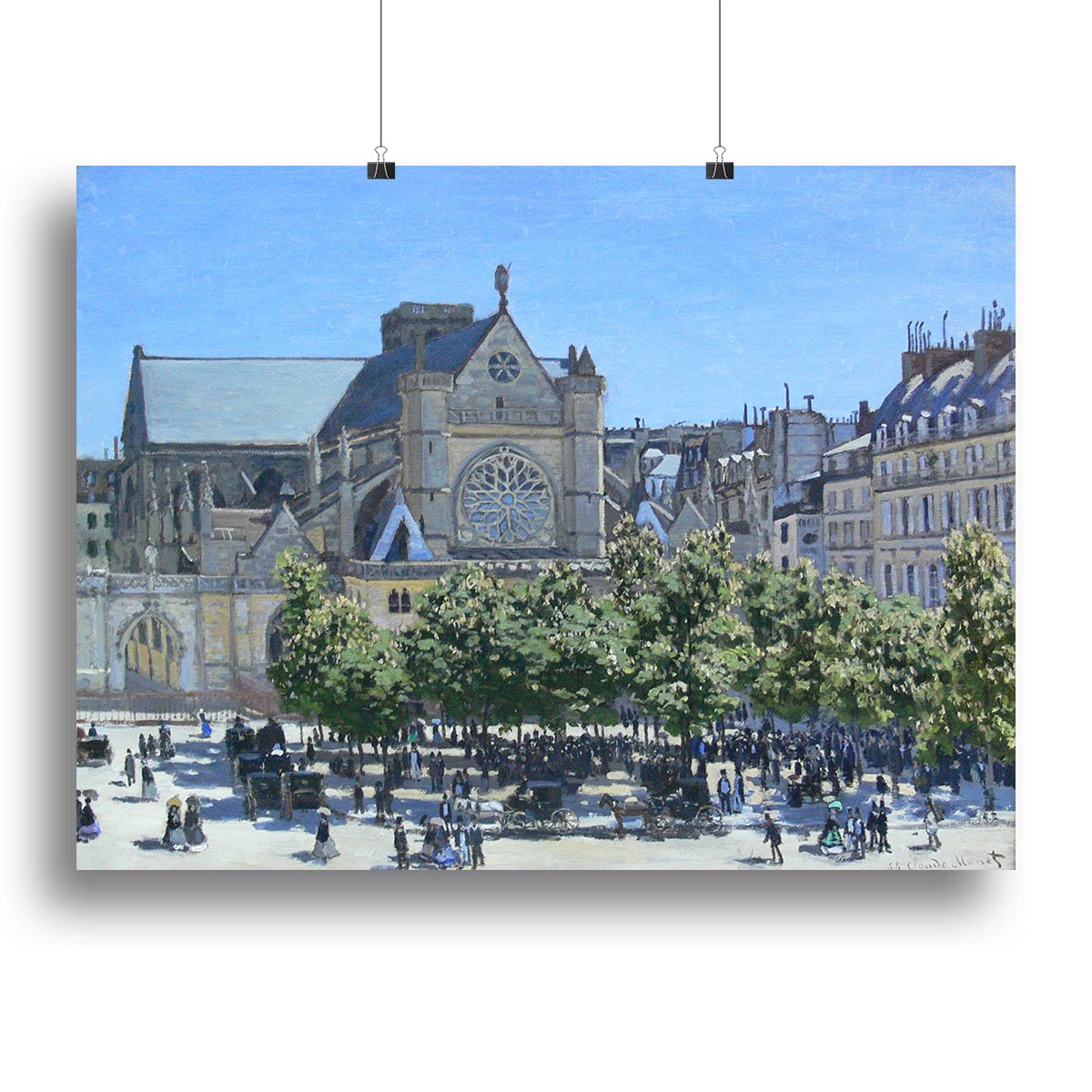 Saint Germain Auxerrois Paris 1867 by Monet Canvas Print or Poster