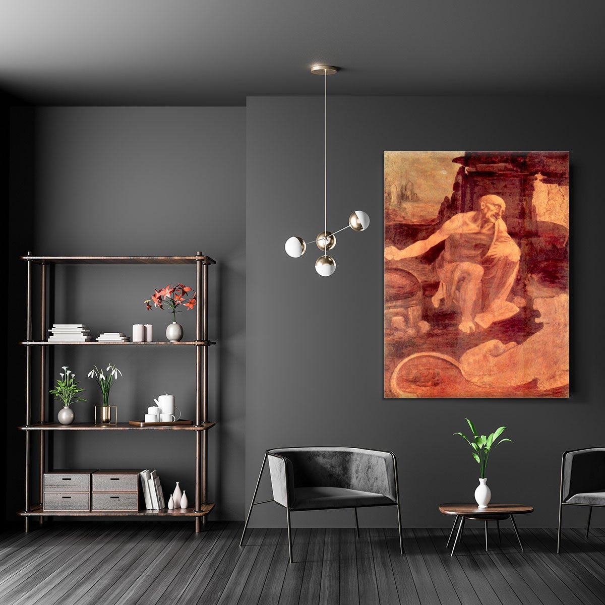 Saint Hieronymus by Da Vinci Canvas Print or Poster