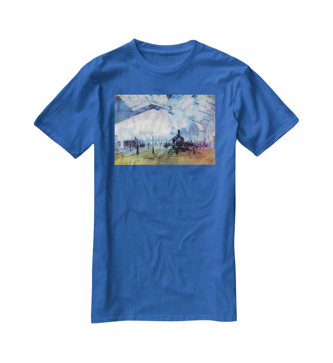 Saint Lazare station in Paris by Monet T-Shirt - Canvas Art Rocks - 2