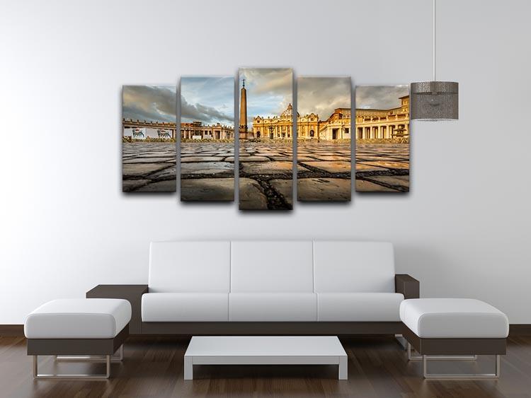 Saint Peter Basilica in the Morning 5 Split Panel Canvas  - Canvas Art Rocks - 3