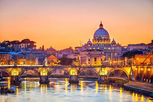 Saint Peter cathedral at night Wall Mural Wallpaper - Canvas Art Rocks - 1