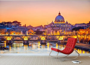 Saint Peter cathedral at night Wall Mural Wallpaper - Canvas Art Rocks - 2