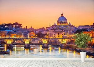 Saint Peter cathedral at night Wall Mural Wallpaper - Canvas Art Rocks - 4