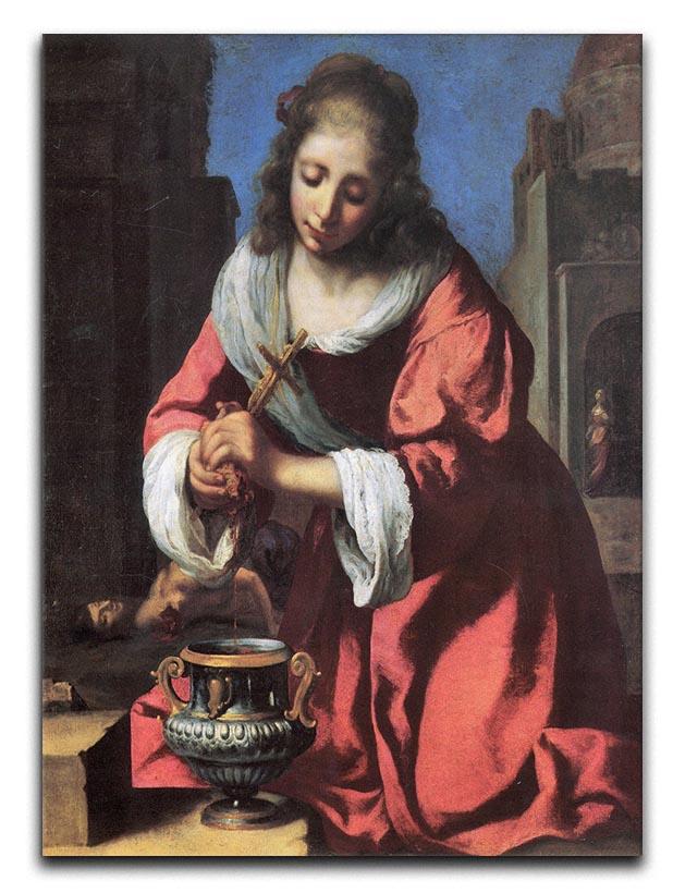 Saint Praxedis by Vermeer Canvas Print or Poster - Canvas Art Rocks - 1
