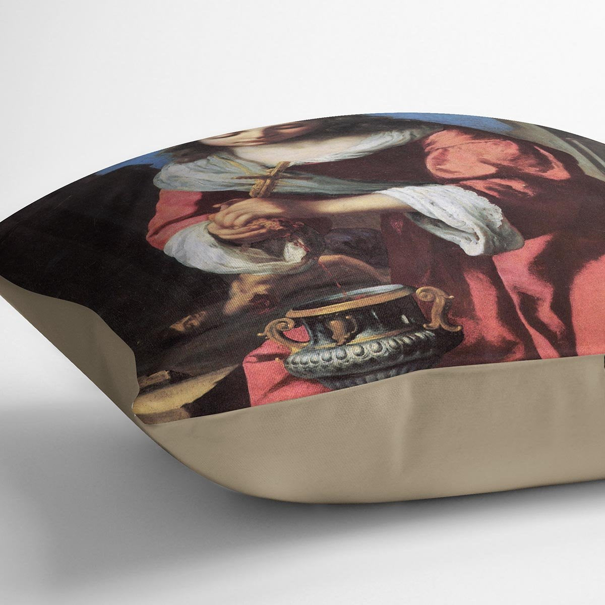 Saint Praxedis by Vermeer Cushion