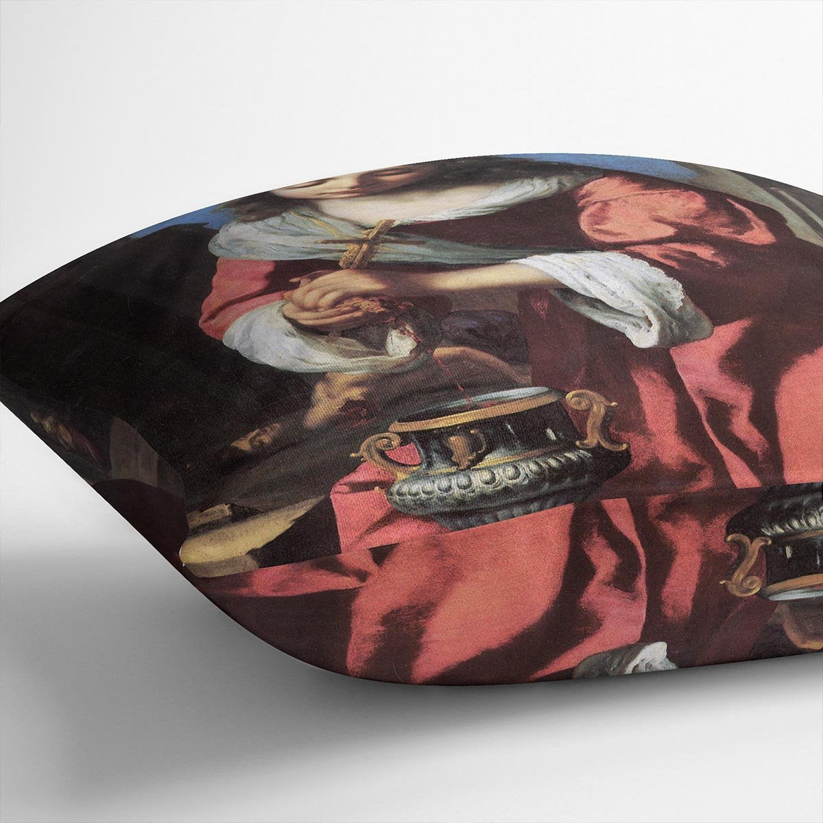 Saint Praxedis by Vermeer Cushion