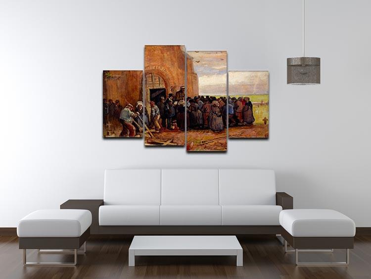 Sale of Building Scrap by Van Gogh 4 Split Panel Canvas - Canvas Art Rocks - 3