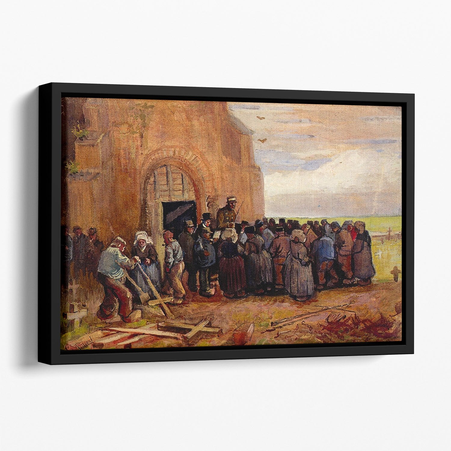 Sale of Building Scrap by Van Gogh Floating Framed Canvas