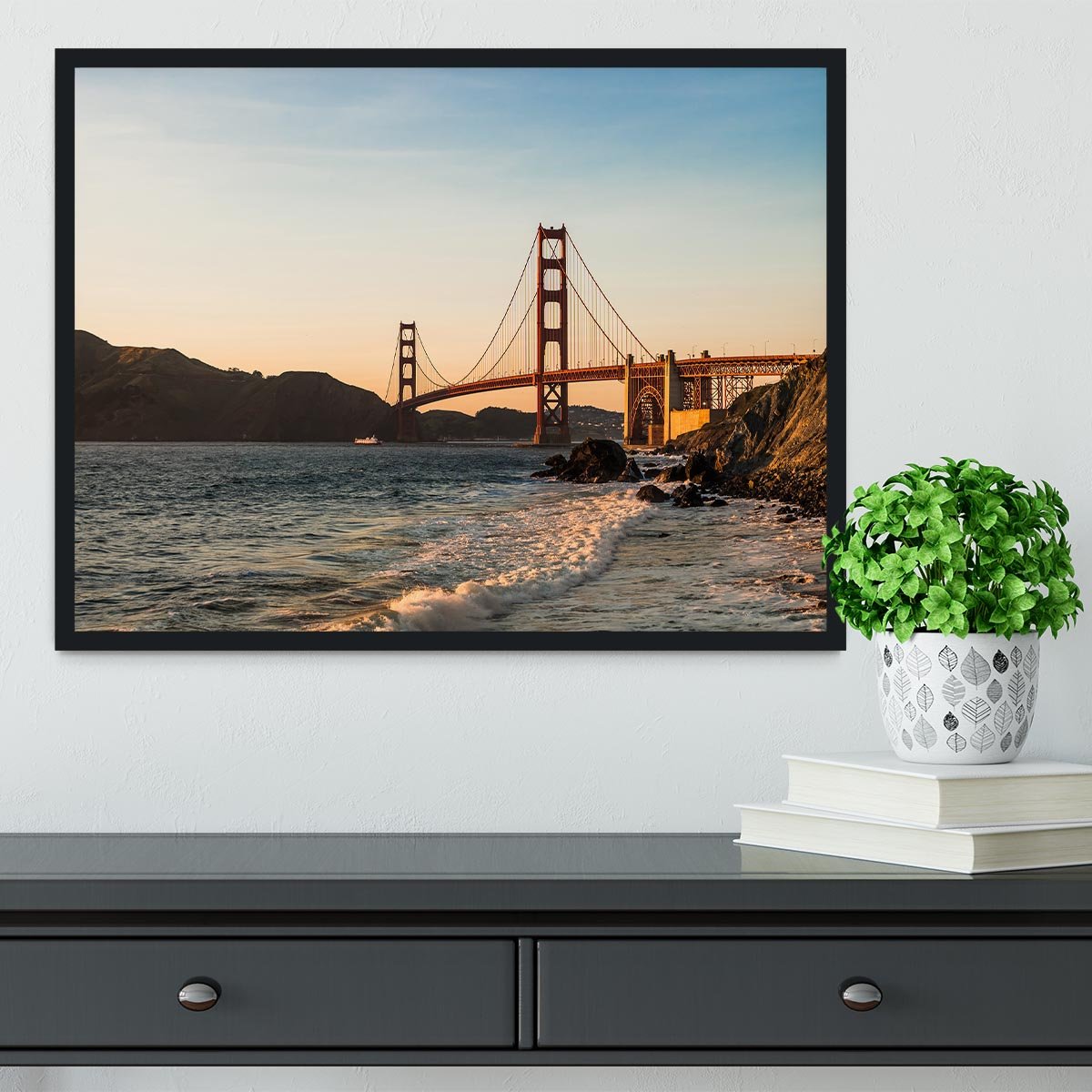 San Francisco Bridge Framed Print - Canvas Art Rocks - 2