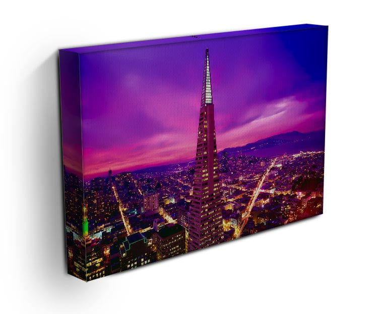 San Francisco Pink Sunset Print - Canvas Art Rocks - 3