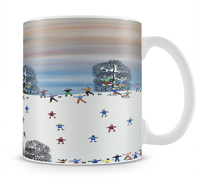 Santas and snowmans football match by Gordon Barker Mug - Canvas Art Rocks - 1