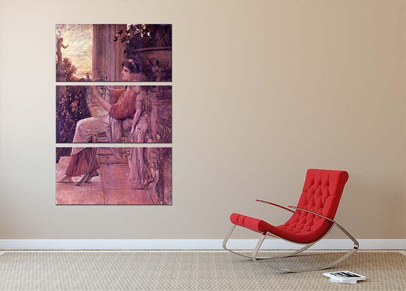 Sapho by Klimt 3 Split Panel Canvas Print - Canvas Art Rocks - 2