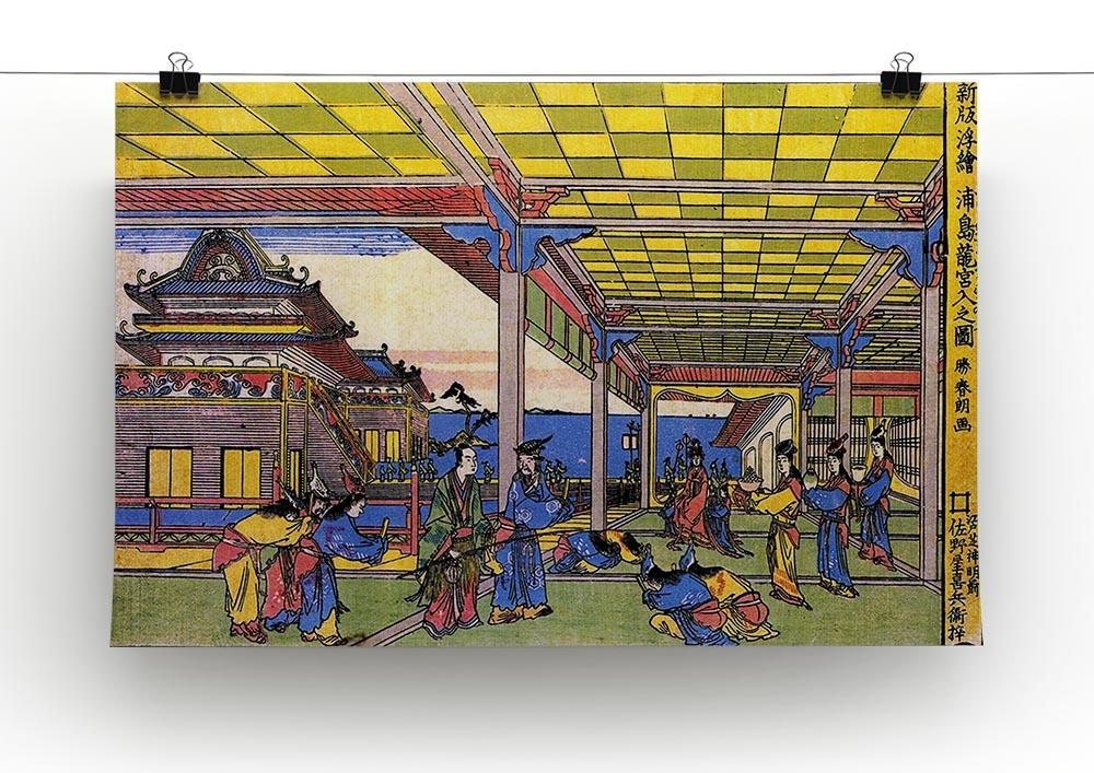 Scene in blue by Hokusai Canvas Print or Poster - Canvas Art Rocks - 2