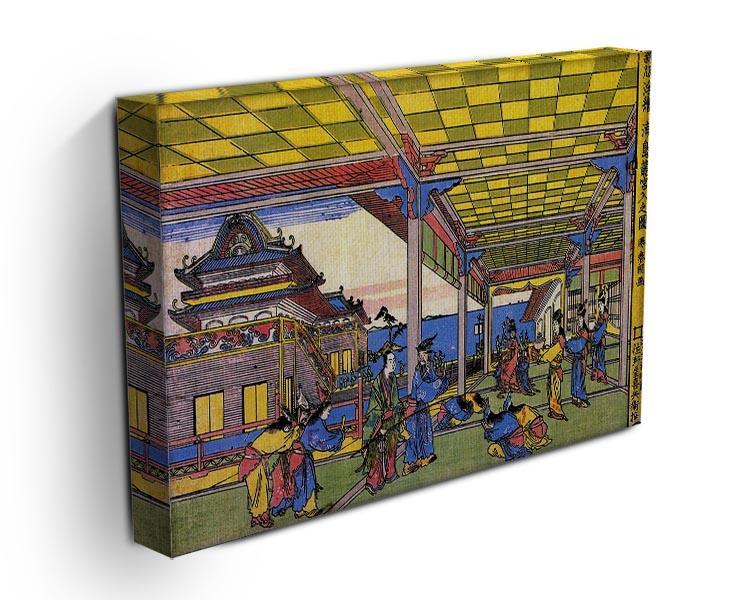 Scene in blue by Hokusai Canvas Print or Poster - Canvas Art Rocks - 3