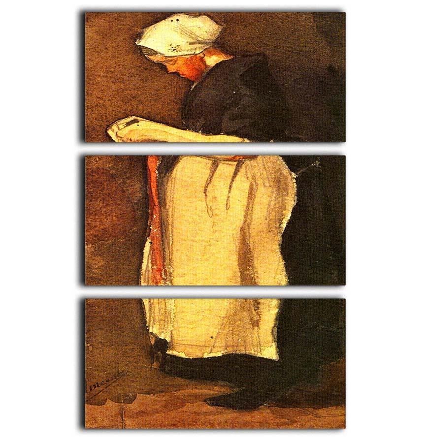 Scheveningen Woman by Van Gogh 3 Split Panel Canvas Print - Canvas Art Rocks - 1