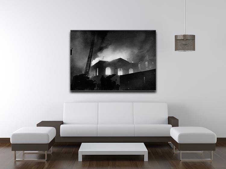 School ablaze Hatton Garden London Canvas Print or Poster - Canvas Art Rocks - 4