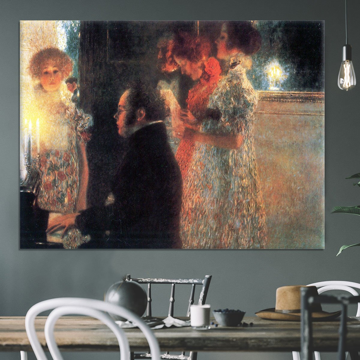 Schubert at the piano by Klimt Canvas Print or Poster