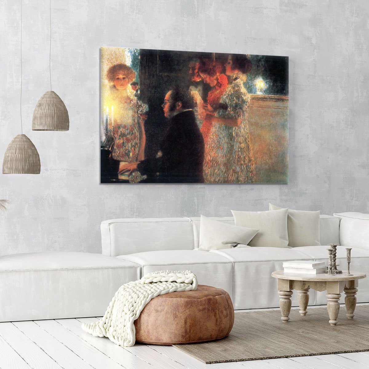 Schubert at the piano by Klimt Canvas Print or Poster