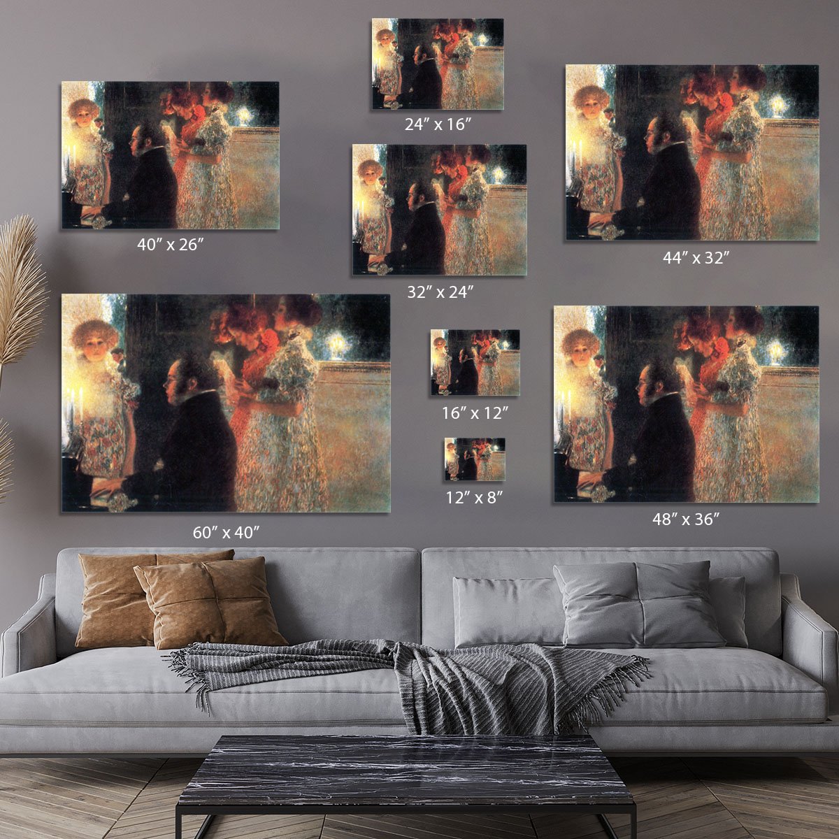 Schubert at the piano by Klimt Canvas Print or Poster
