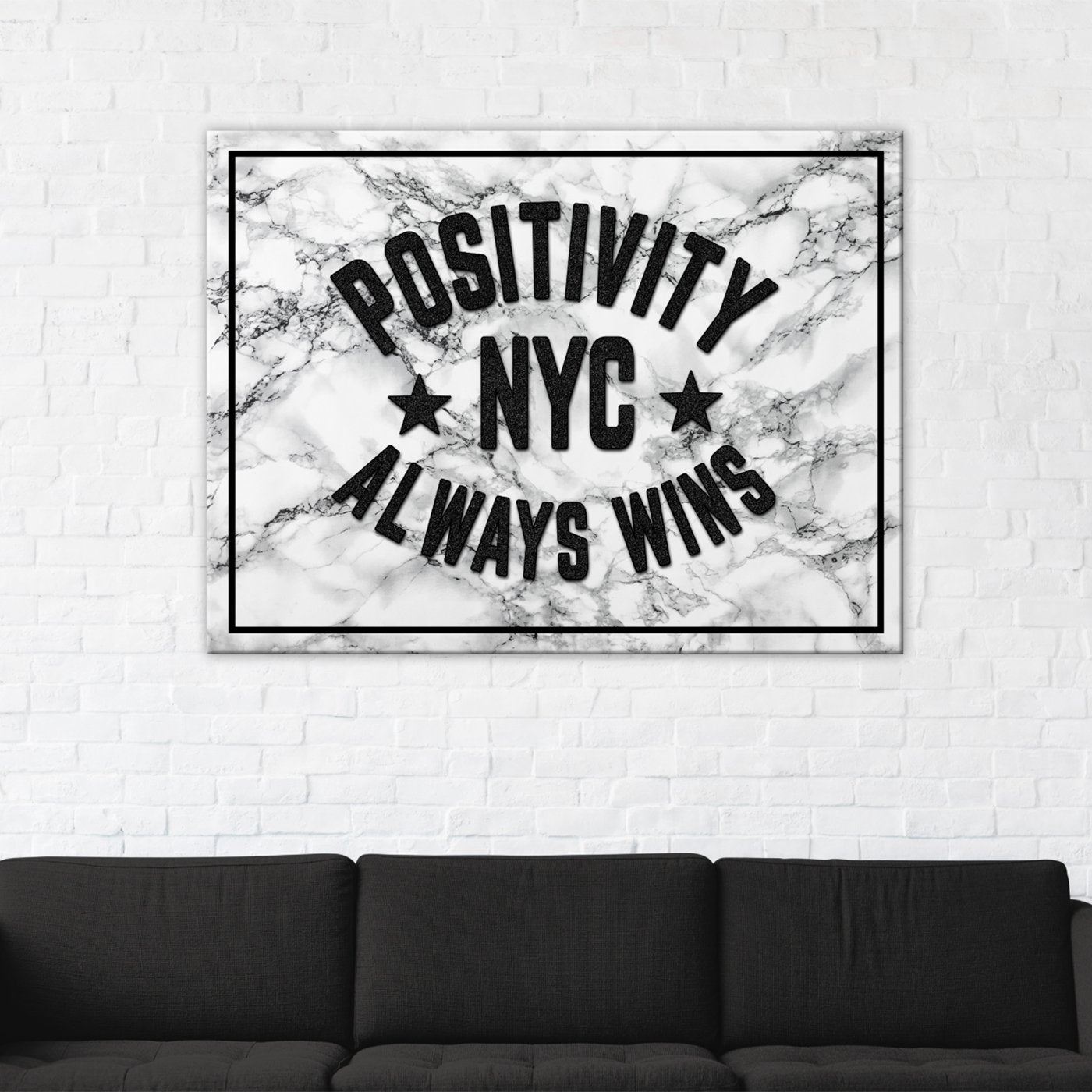 Positivity Marble Canvas