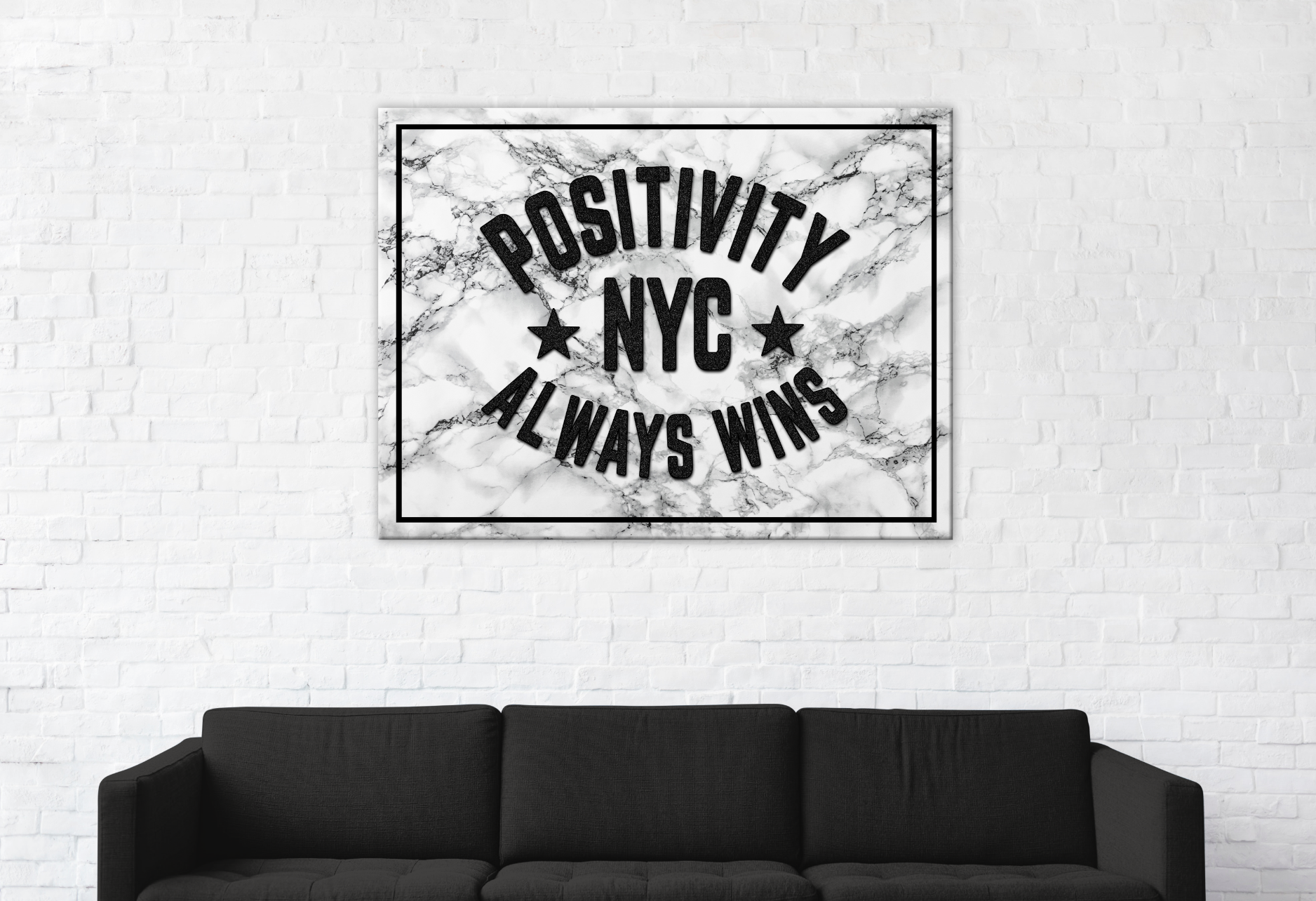 Positivity Marble Canvas