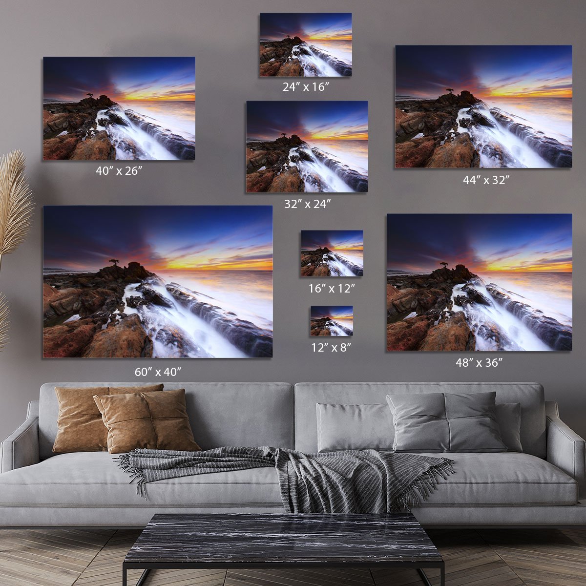 Sea Rocks Canvas Print or Poster