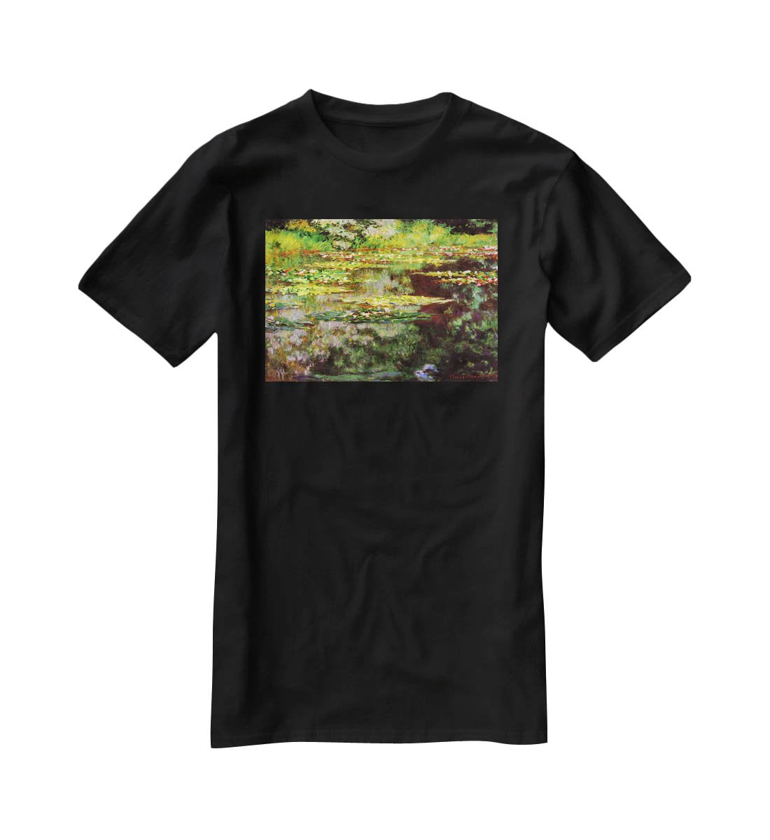 Sea rose pond by Monet T-Shirt - Canvas Art Rocks - 1