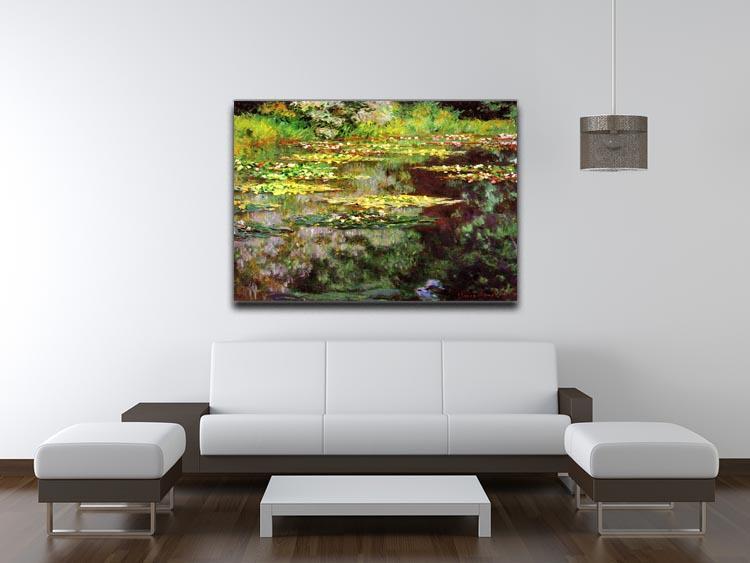 Sea rose pond by Monet Canvas Print & Poster - Canvas Art Rocks - 4