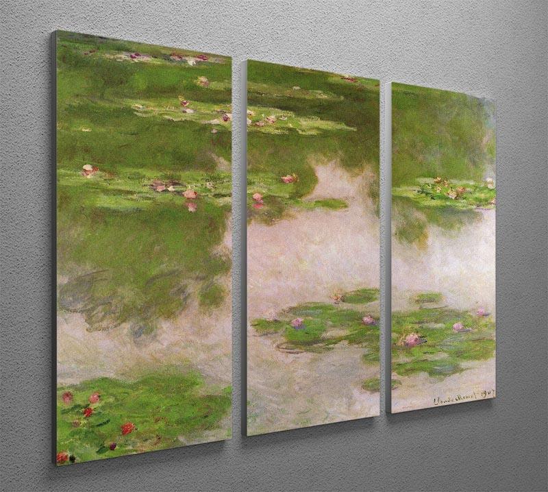 Sea roses 2 by Monet Split Panel Canvas Print - Canvas Art Rocks - 4