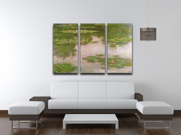 Sea roses 2 by Monet Split Panel Canvas Print - Canvas Art Rocks - 4