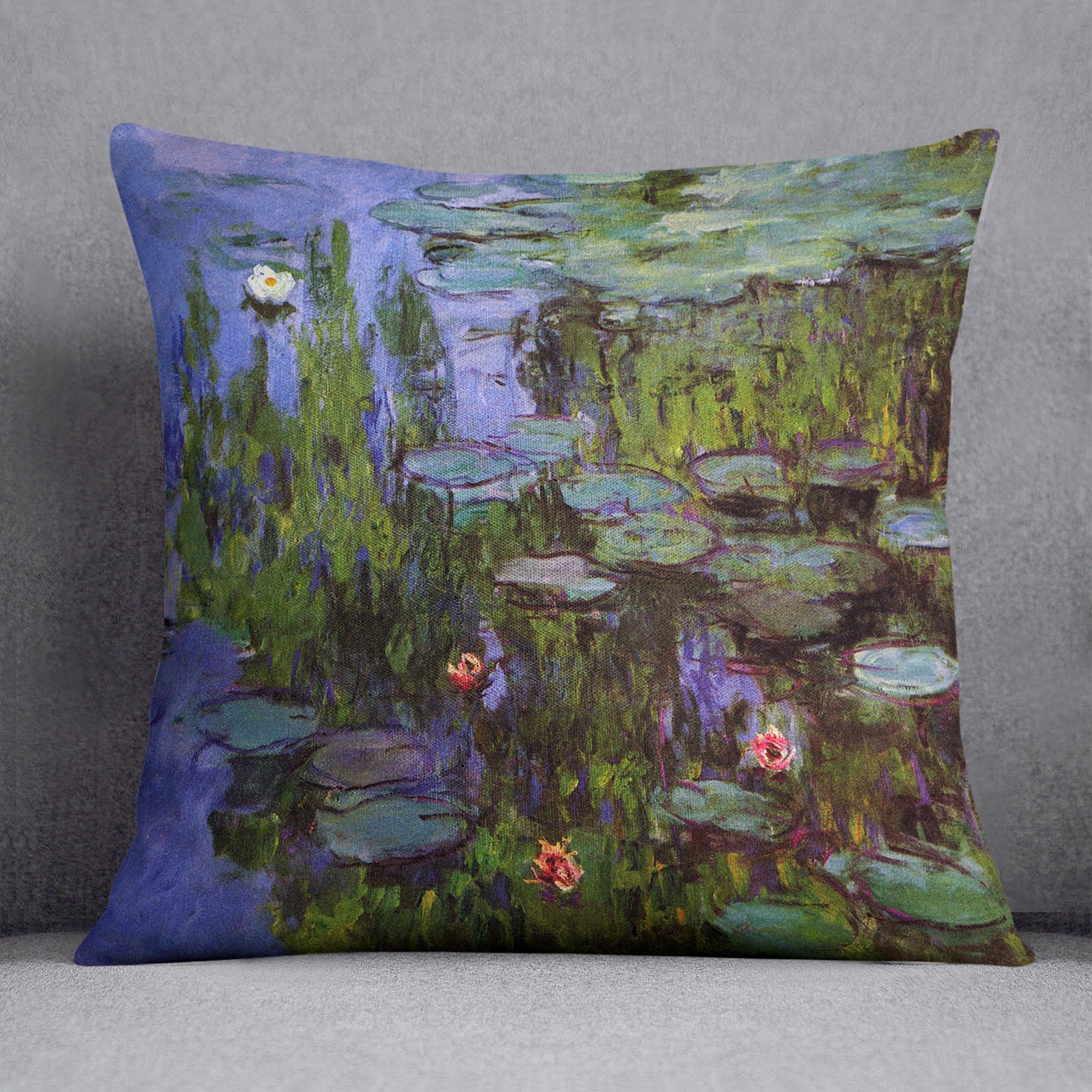 Sea roses by Monet Throw Pillow
