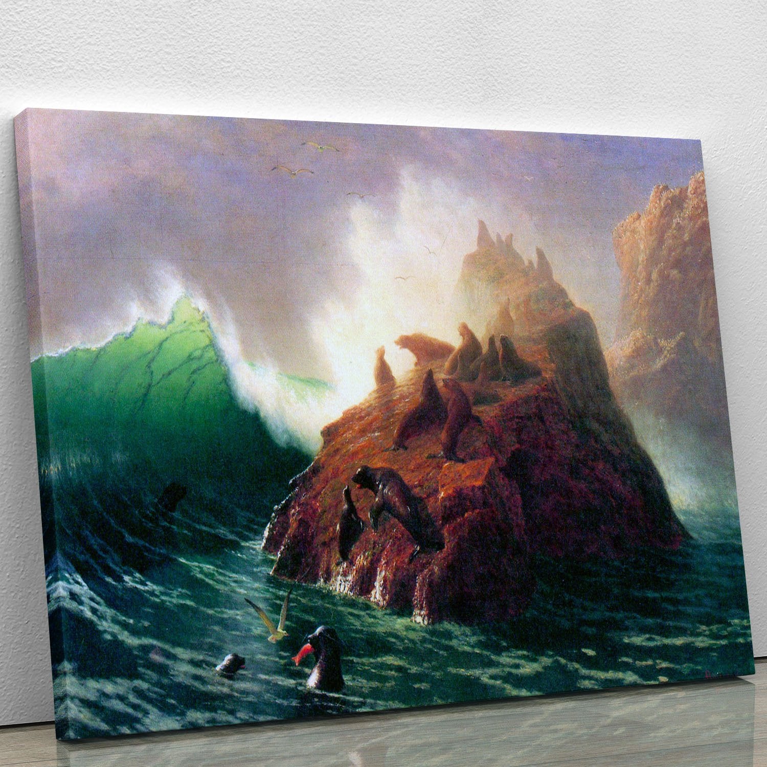 Seal Rock California by Bierstadt Canvas Print or Poster