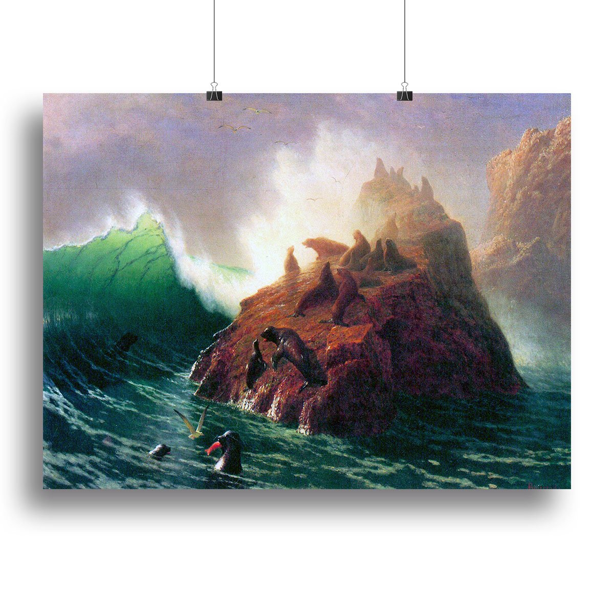 Seal Rock California by Bierstadt Canvas Print or Poster