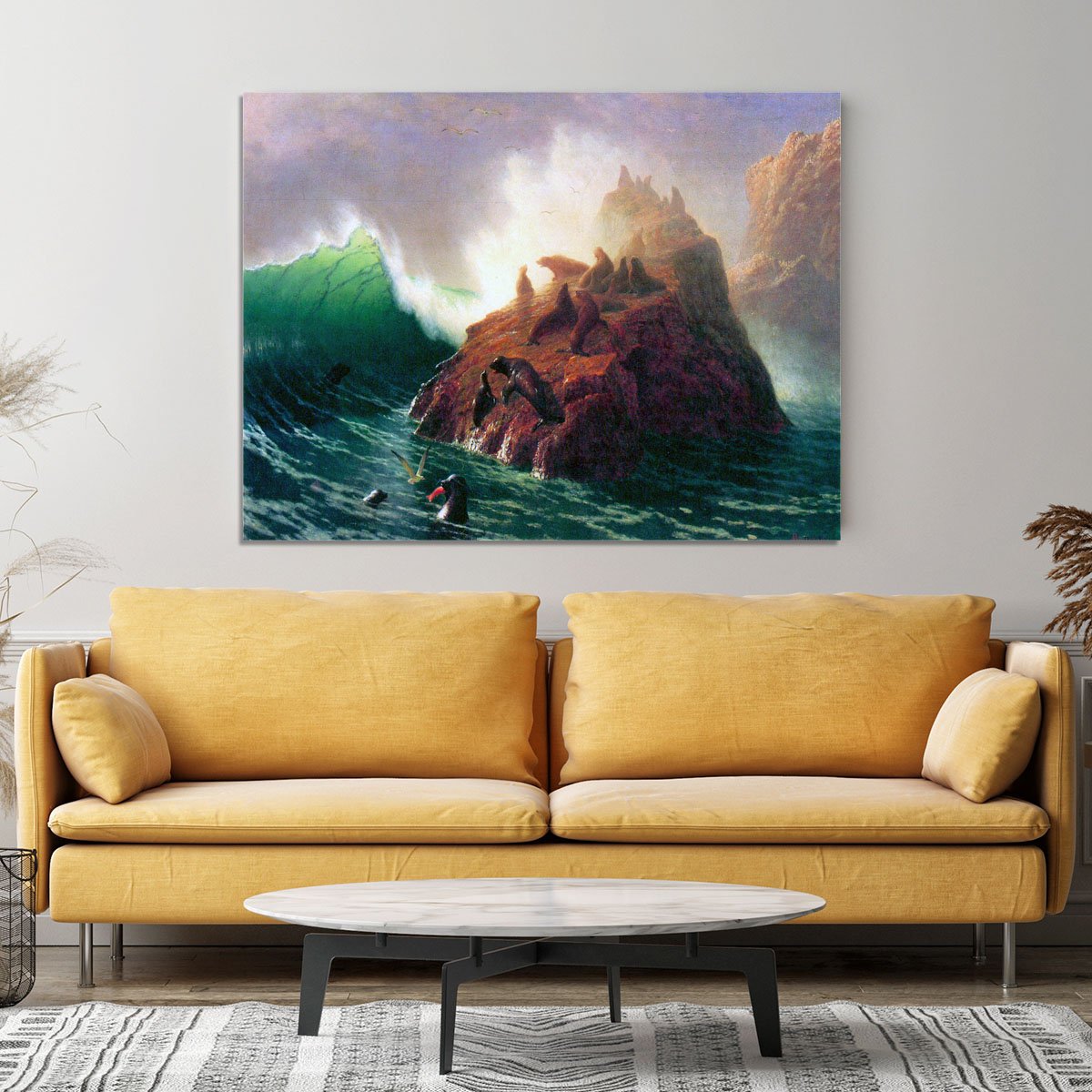 Seal Rock California by Bierstadt Canvas Print or Poster