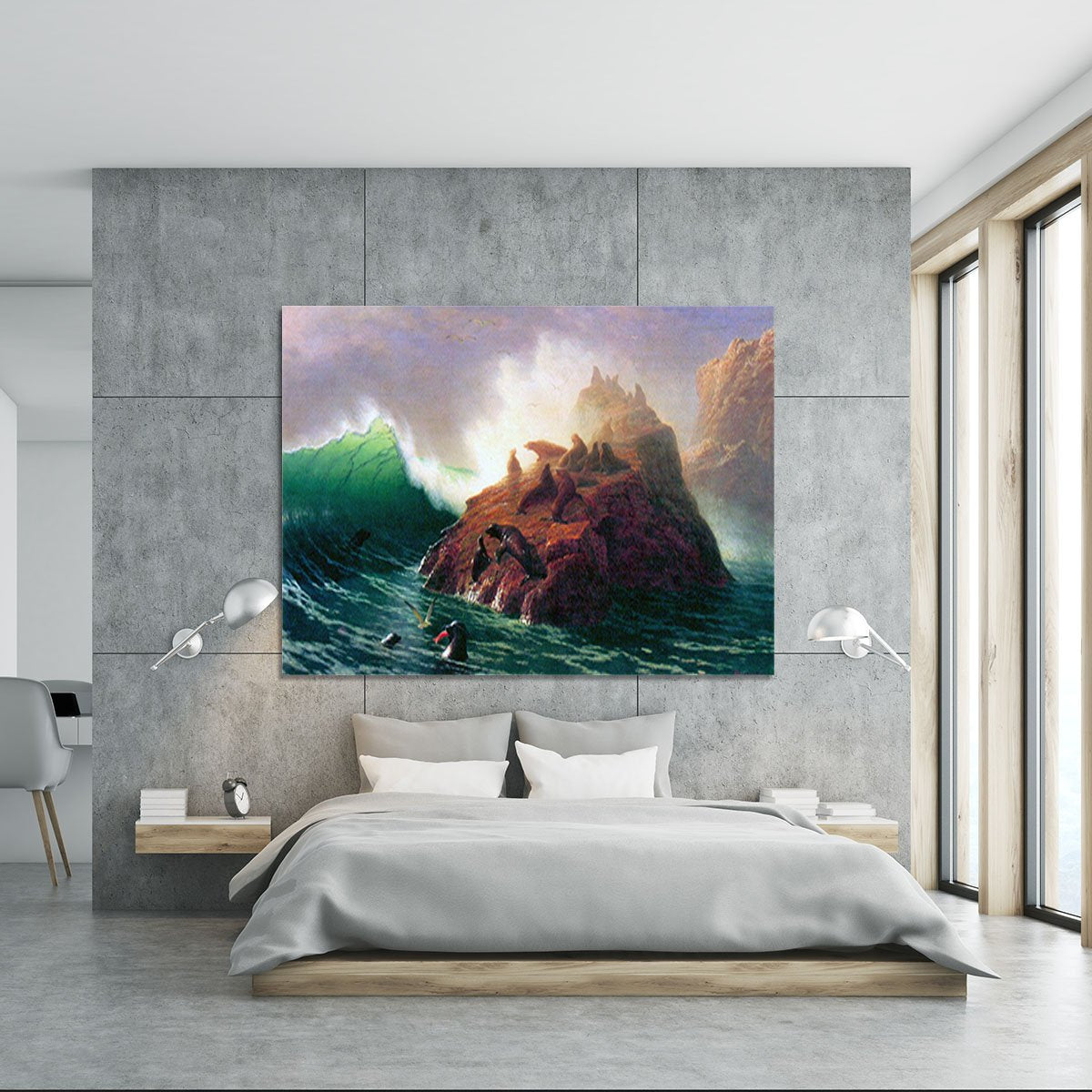Seal Rock California by Bierstadt Canvas Print or Poster