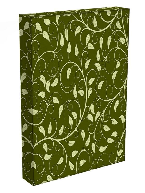 Seamless pattern from green plants Canvas Print or Poster - Canvas Art Rocks - 3