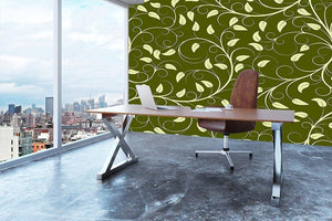 Seamless pattern from green plants Wall Mural Wallpaper - Canvas Art Rocks - 3