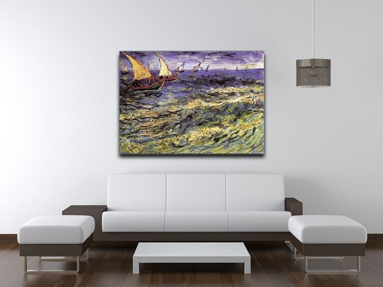Seascape at Saintes-Maries by Van Gogh Canvas Print & Poster - Canvas Art Rocks - 4