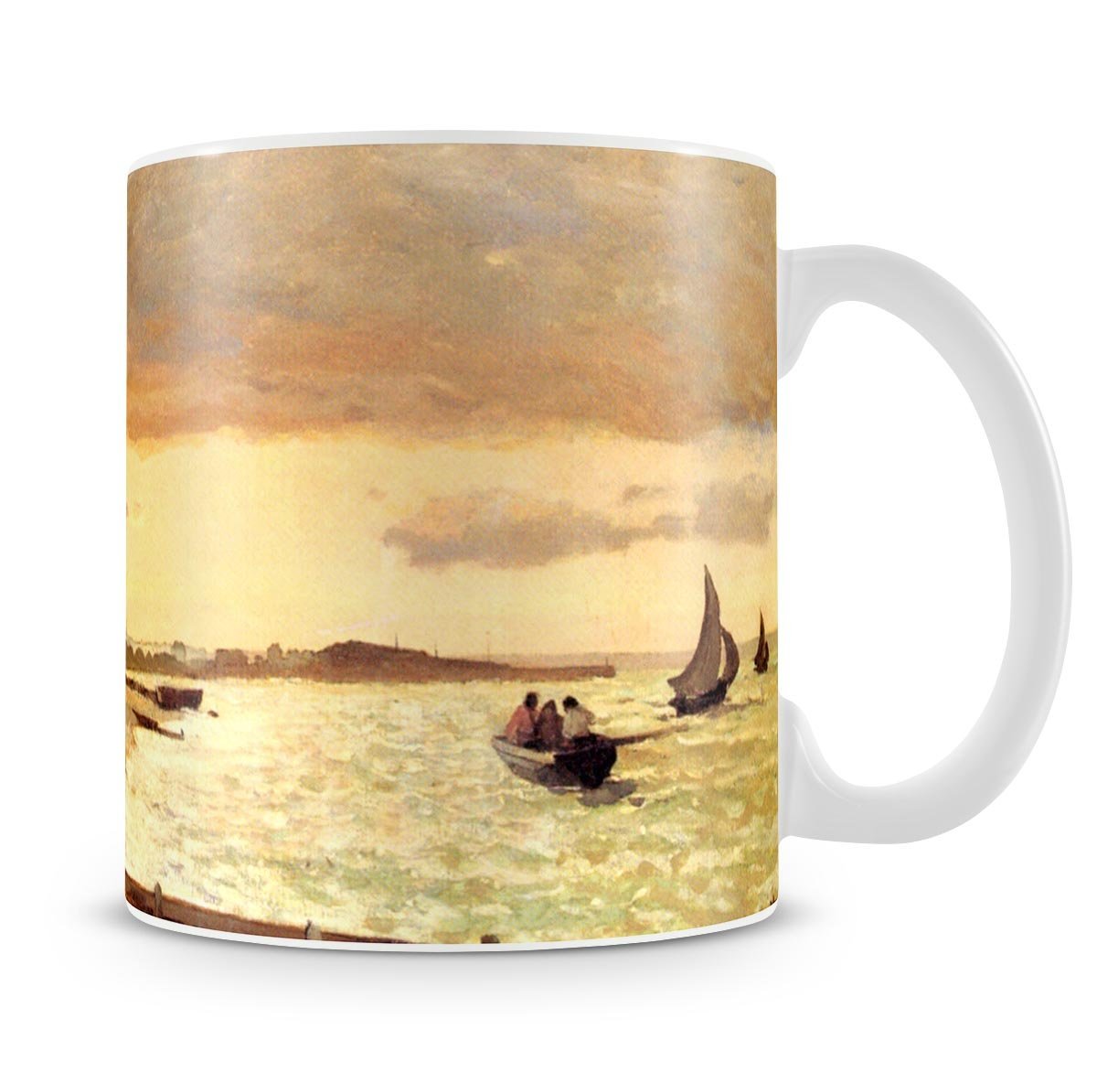 Seaside at Sainte Adresse by Monet Mug - Canvas Art Rocks - 4