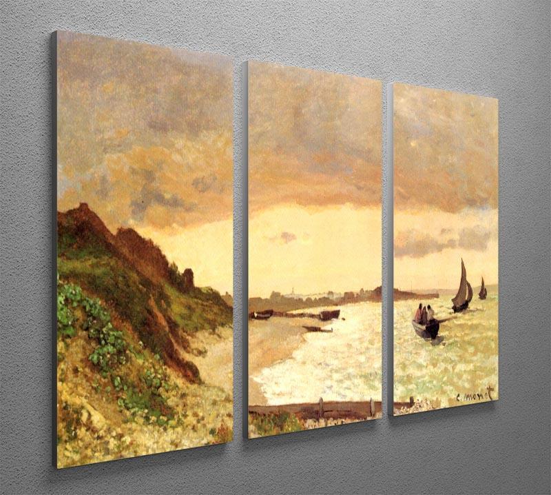 Seaside at Sainte Adresse by Monet Split Panel Canvas Print - Canvas Art Rocks - 4
