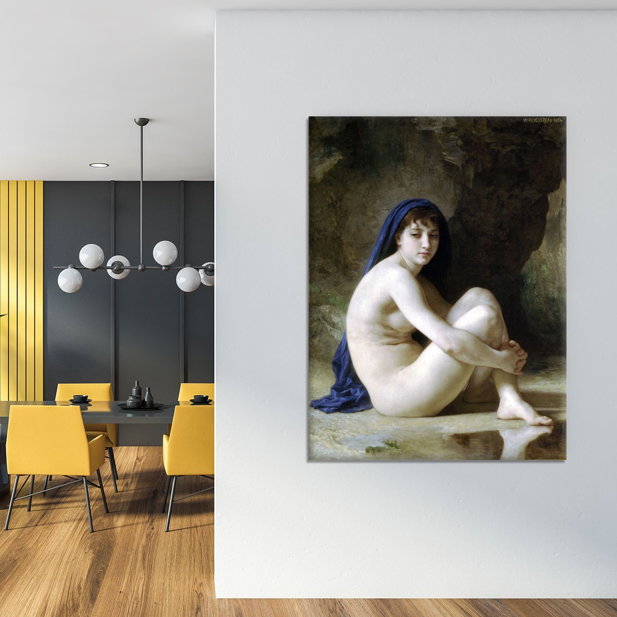 Seated Nude By Bouguereau Canvas Print or Poster